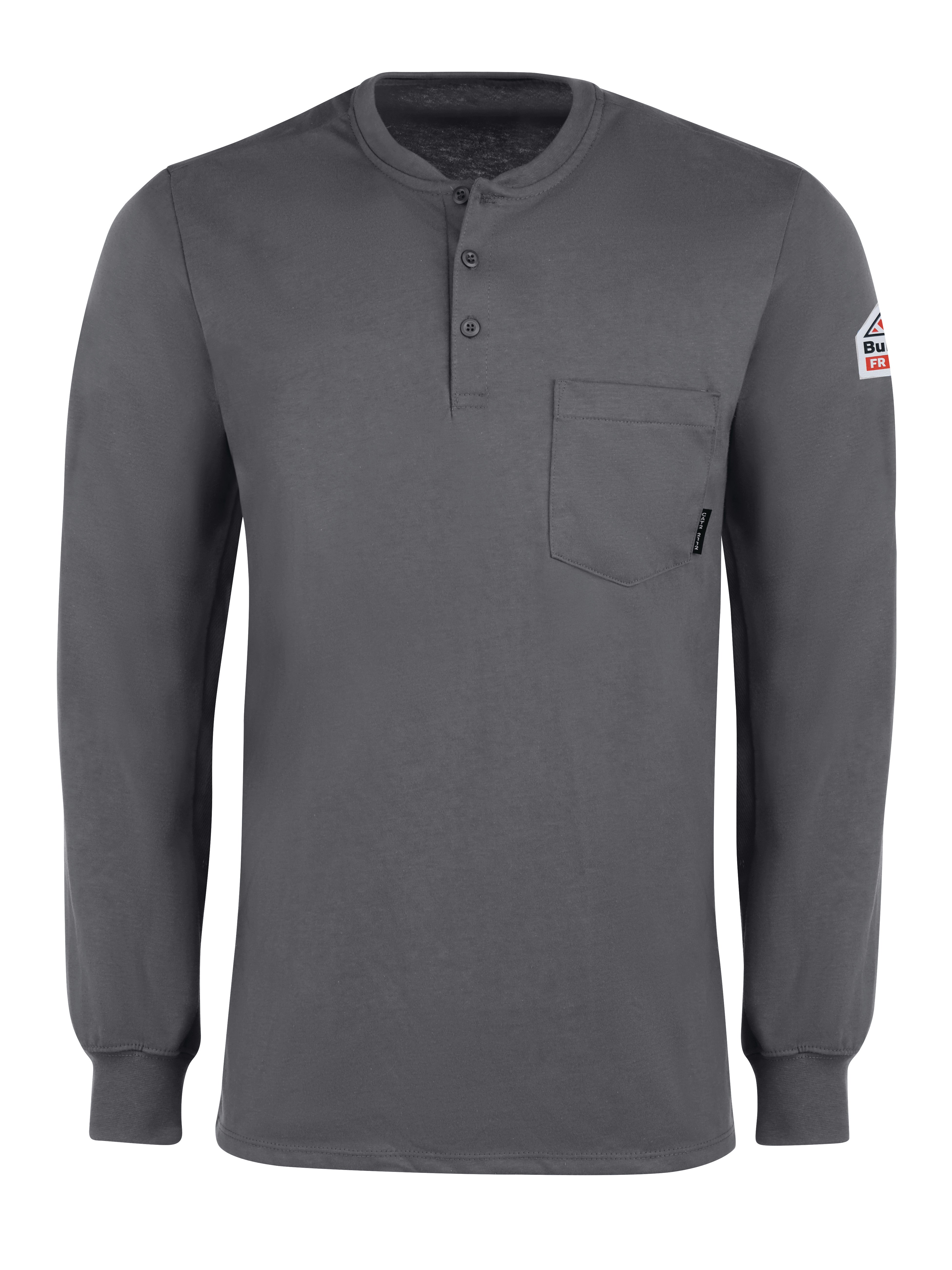 Men's Lightweight FR Henley SEL2 - Charcoal-eSafety Supplies, Inc