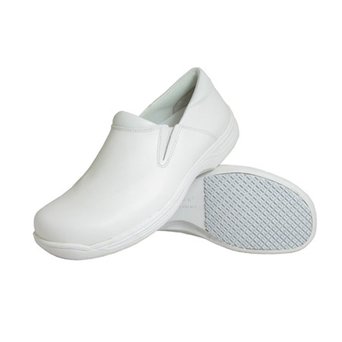 Genuine Grip Footwear- 475 Women's Slip On White Shoe-eSafety Supplies, Inc