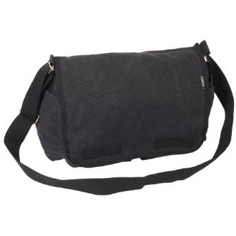 Everest Luggage Canvas Two Snap Pocket Messenger - Black-eSafety Supplies, Inc