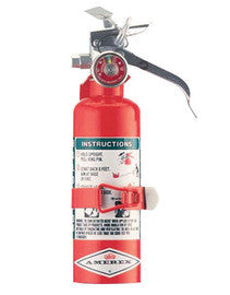 AmerexÂ® 5 Pound HalotronÂ® I 5-B:C Fire Extinguisher For Class B And C Fires With Anodized Aluminum Valve, Vehicle/Marine Bracket And Nozzle