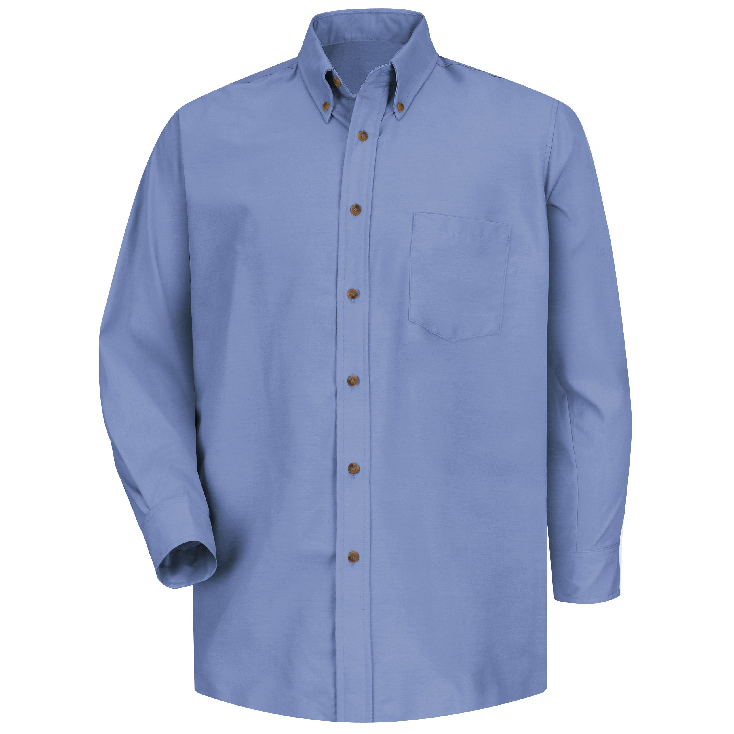 Men's Long Sleeve Poplin Dress Shirt SP90 - Light Blue-eSafety Supplies, Inc