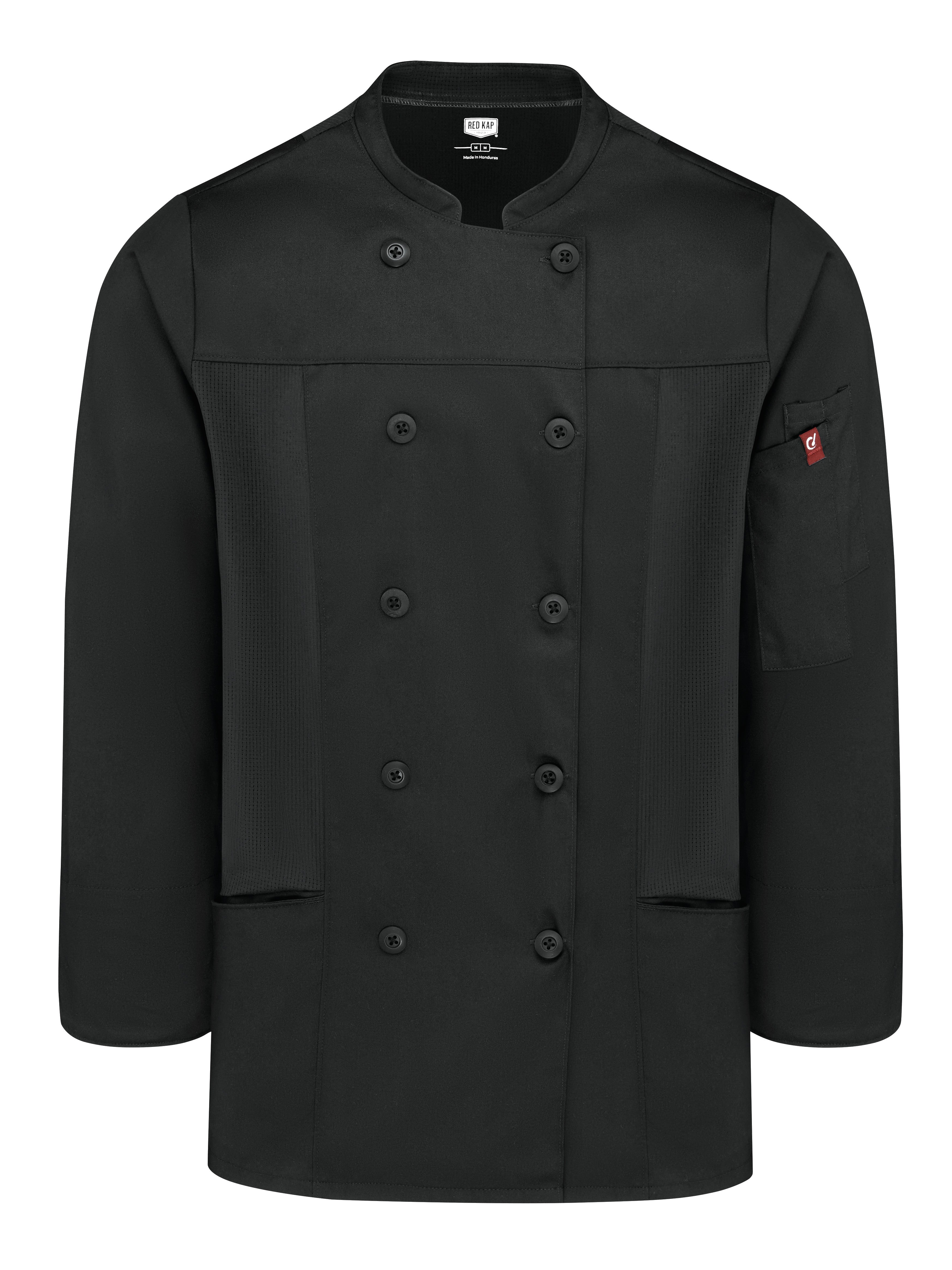 Women's Deluxe Airflow Chef Coat 053W - Black-eSafety Supplies, Inc