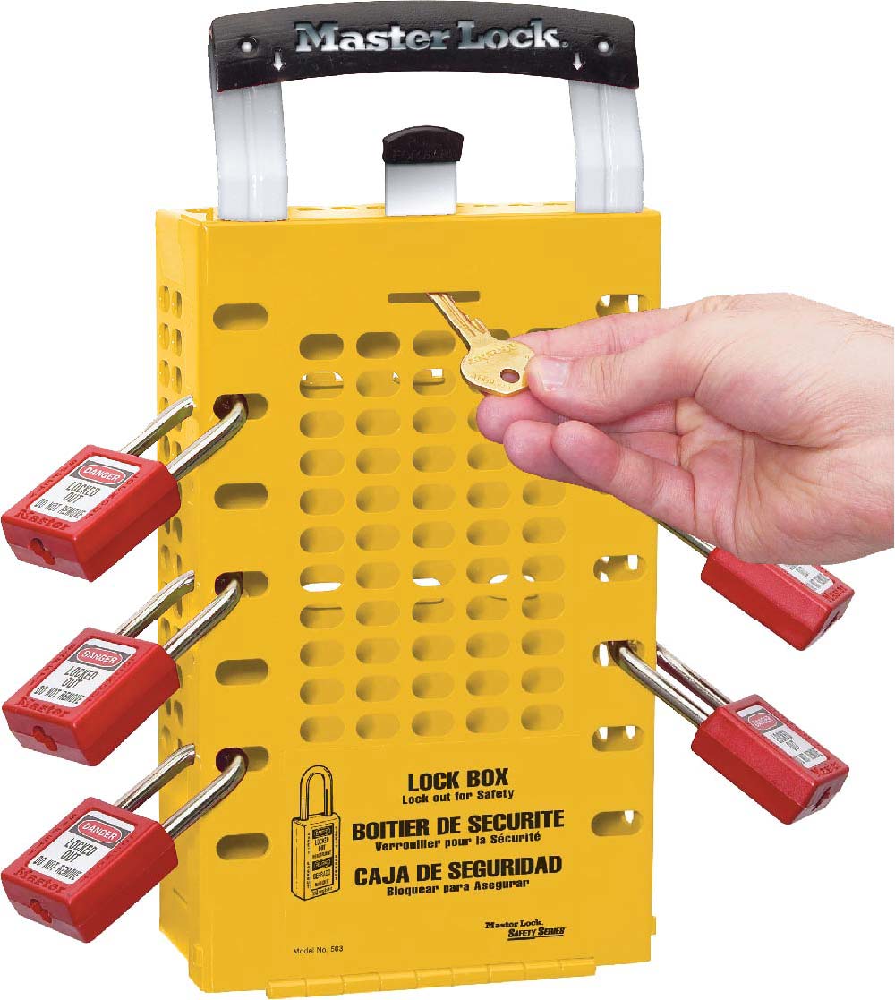 National Marker- Latch Tight Lock Box (Yellow)-eSafety Supplies, Inc