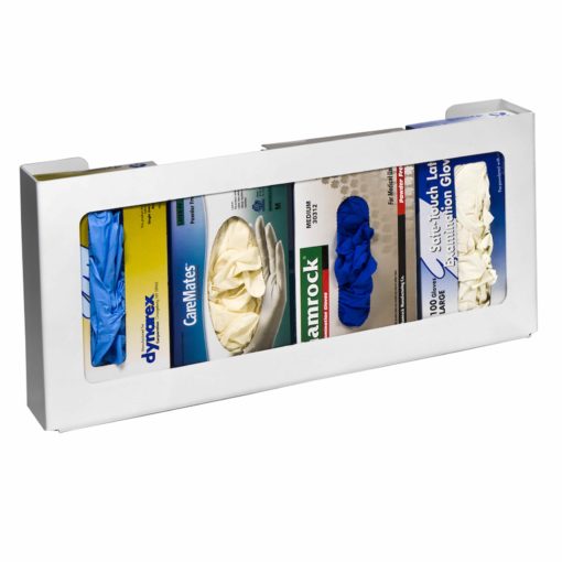 Rack'Em Racks-4 Box White Plastic Horizontal Glove Dispenser-eSafety Supplies, Inc