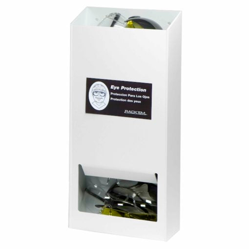 Rack'Em Racks-20 Pair Safety Glass Dispenser White Plastic-eSafety Supplies, Inc