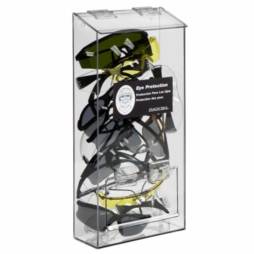 Rack'Em Racks- 20 Pair Safety Glass Dispenser Clear Acrylic with lid and door-eSafety Supplies, Inc