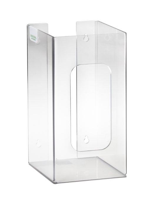 Rack'Em Racks-1-Box (Large 250 ct Box) Top Loading Glove Dispenser, ECO FRIENDLY 100% Recycled PETG CLEAR PLASTIC-eSafety Supplies, Inc