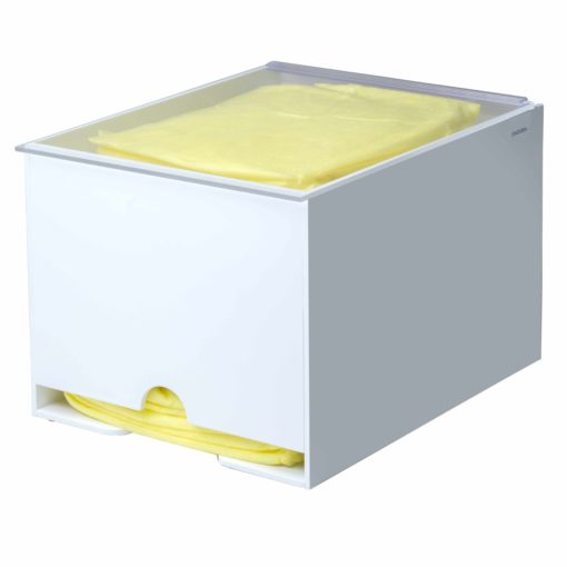 Rack'Em Racks- White Plastic Isolation Gown/Lab Coat Dispenser-eSafety Supplies, Inc