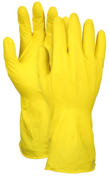 MCR Safety Ylw 12 mil flock 12" latex canner-eSafety Supplies, Inc
