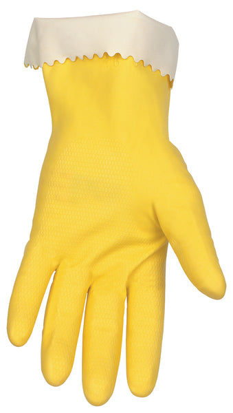 MCR Safety Ylw 15 mil flock 12" latex canner-eSafety Supplies, Inc