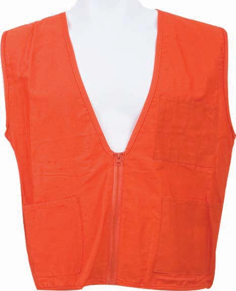 100% Cotton Orange Surveyor Vest-eSafety Supplies, Inc