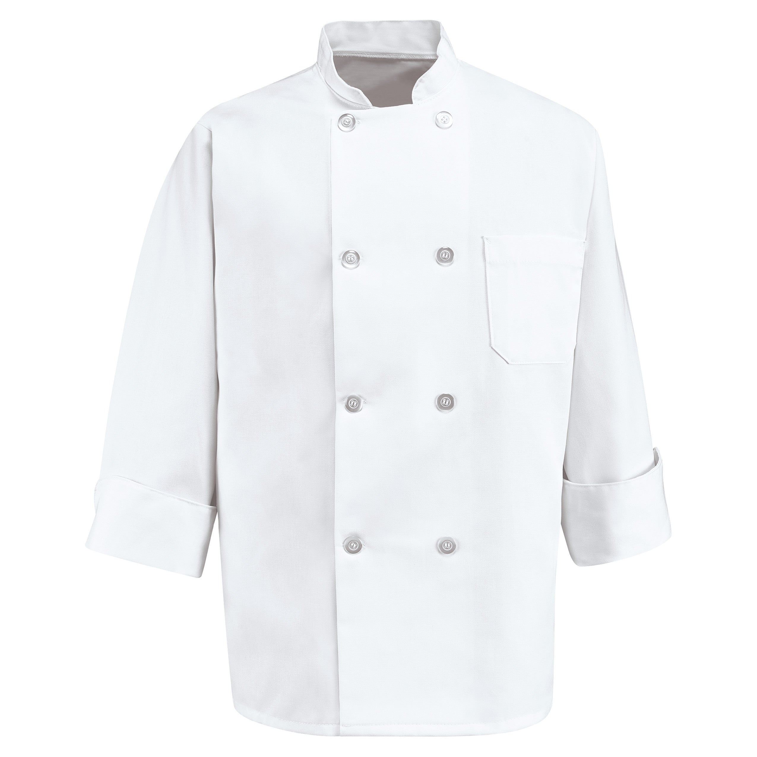 Eight Pearl Button Chef Coat 0403 - White-eSafety Supplies, Inc