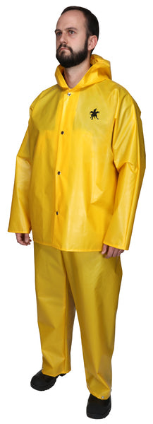 MCR Safety .25mm,TPU/Nylon, Jckt w/Att Hood, Yellow-eSafety Supplies, Inc