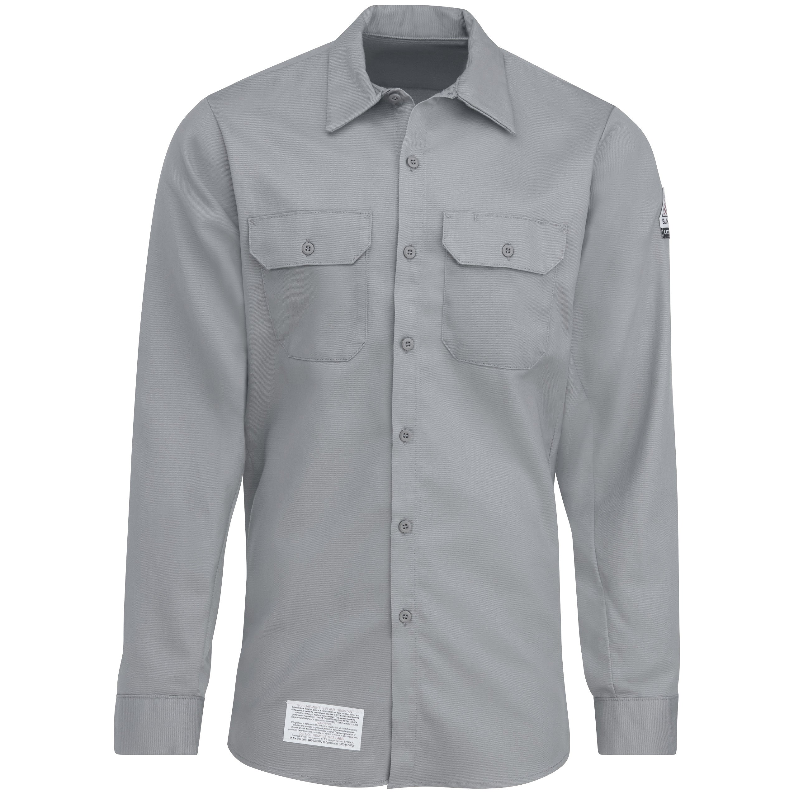 Men's Midweight Excel FR® ComforTouch® Work Shirt SLW2 - Silver Grey-eSafety Supplies, Inc