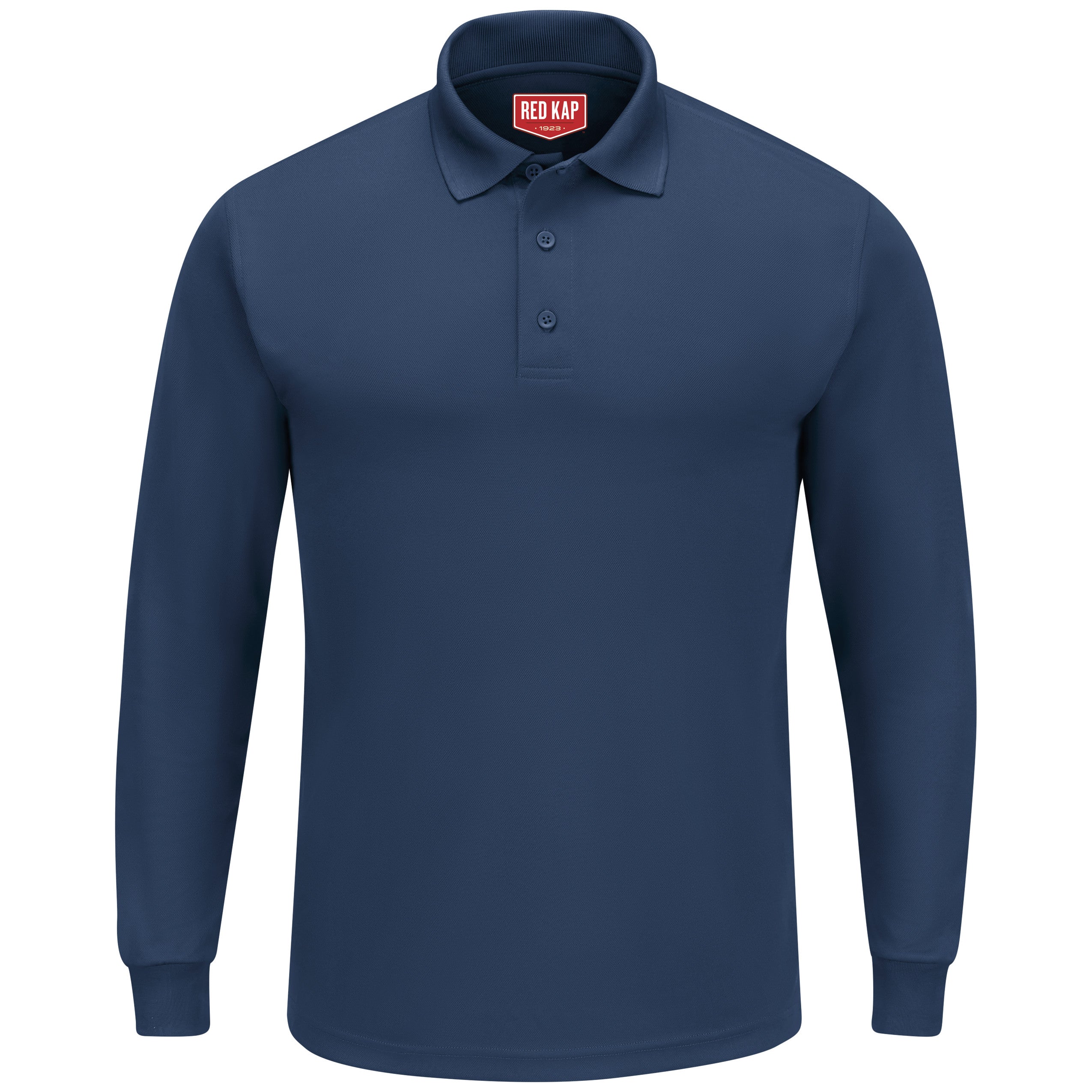 Men's Long Sleeve Performance Knit Polo SK6L - Navy-eSafety Supplies, Inc