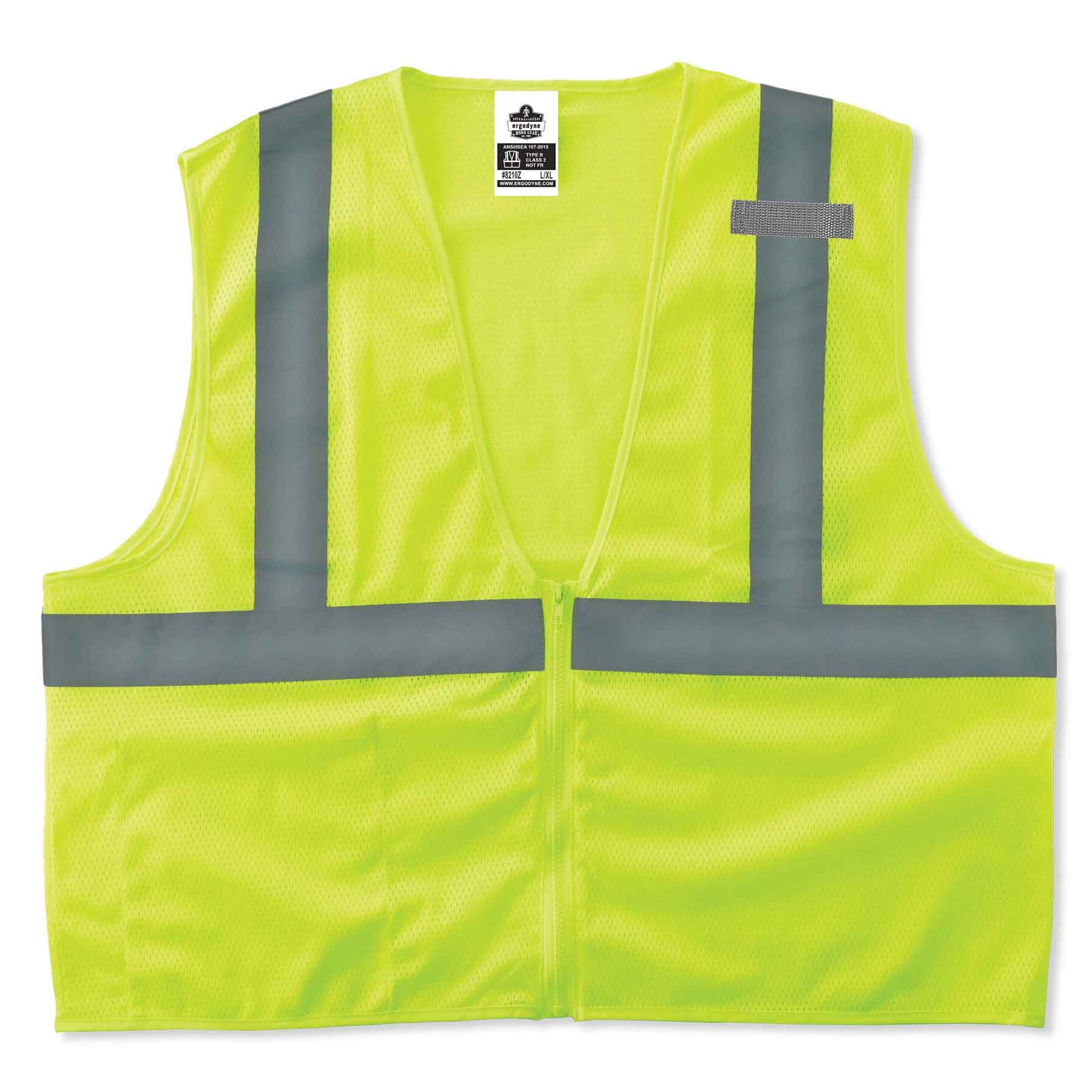 Ergodyne-GloWear 8210Z Type R Class 2 Economy Mesh Vest/Zipper-eSafety Supplies, Inc