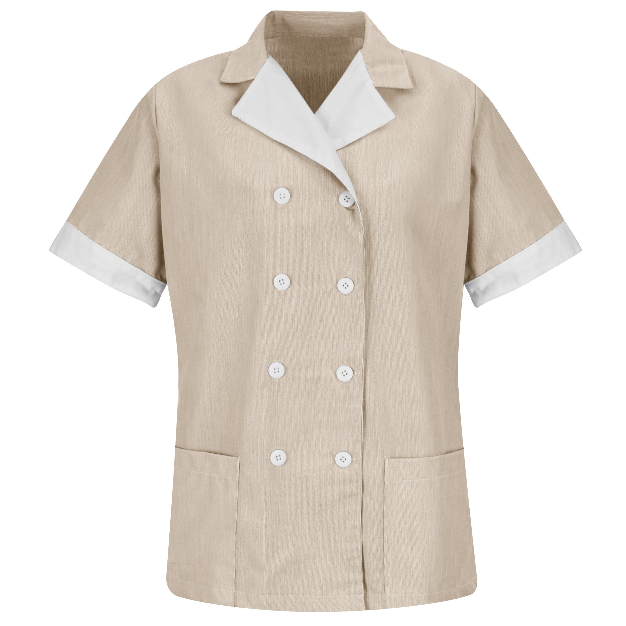 Women's Double-Breasted Lapel Tunic 9S03 - Tan-eSafety Supplies, Inc