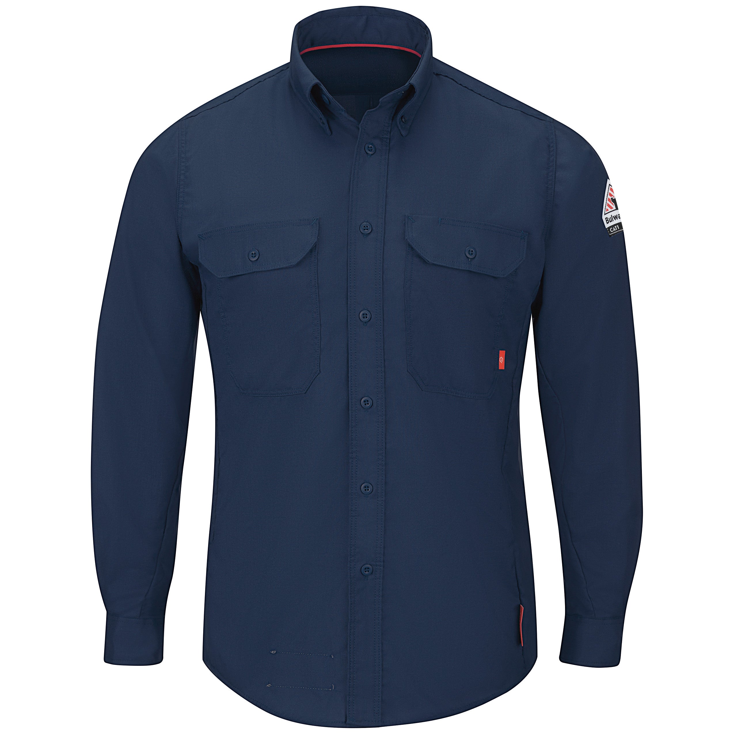 iQ Series® Men's Lightweight Comfort Woven Shirt QS24 - Navy-eSafety Supplies, Inc