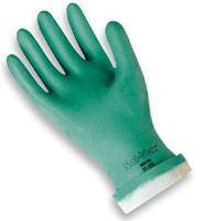 Ansell Size 6 Green Sol-Vex 13" Flock Lined 15 mil Nitrile Glove With Sandpatch Finish And Straight Cuff-eSafety Supplies, Inc