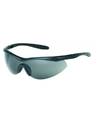 Black Frame - Gray Lens - Non-Slip Rubber Nose Piece - Insert Rubber Tips Safety Glasses-eSafety Supplies, Inc