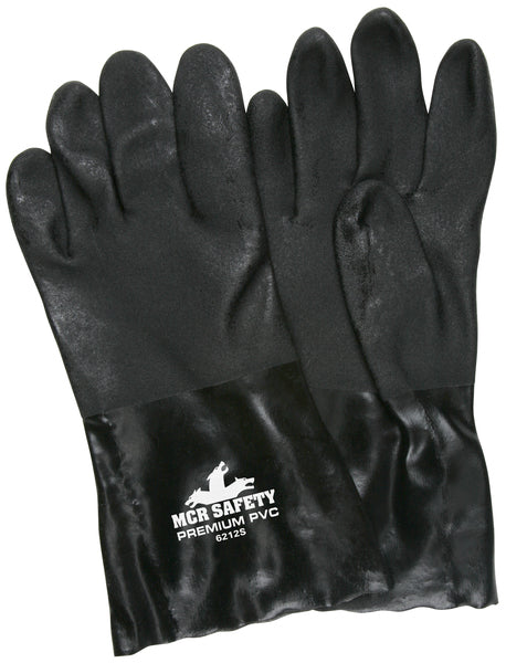 MCR Safety Black Sandy PVC 12" Interlock-eSafety Supplies, Inc