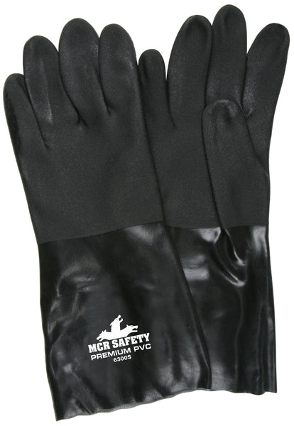 MCR Safety Black Sandy PVC 14" Interlock-eSafety Supplies, Inc
