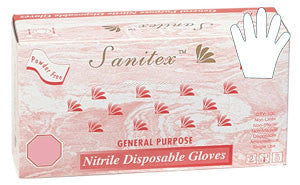 Sanitex - White Nitrile Powder-Free General Purpose Gloves - Box-eSafety Supplies, Inc