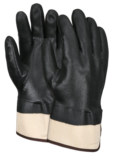MCR Safety Black PVC Dbl Dip Sandy Finish Sfty Cuff-eSafety Supplies, Inc