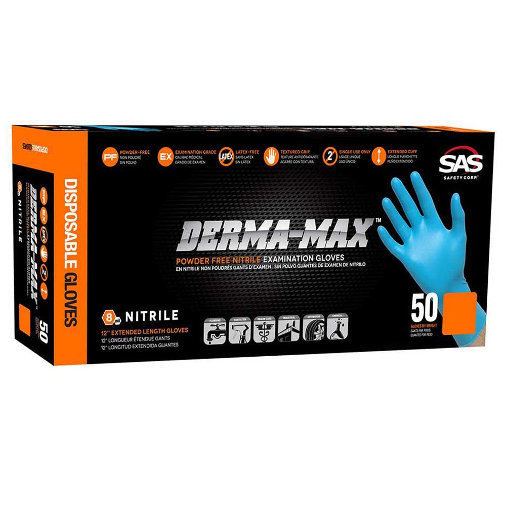 Derma-Max - Powder Free Nitrile Exam Gloves - Case-eSafety Supplies, Inc