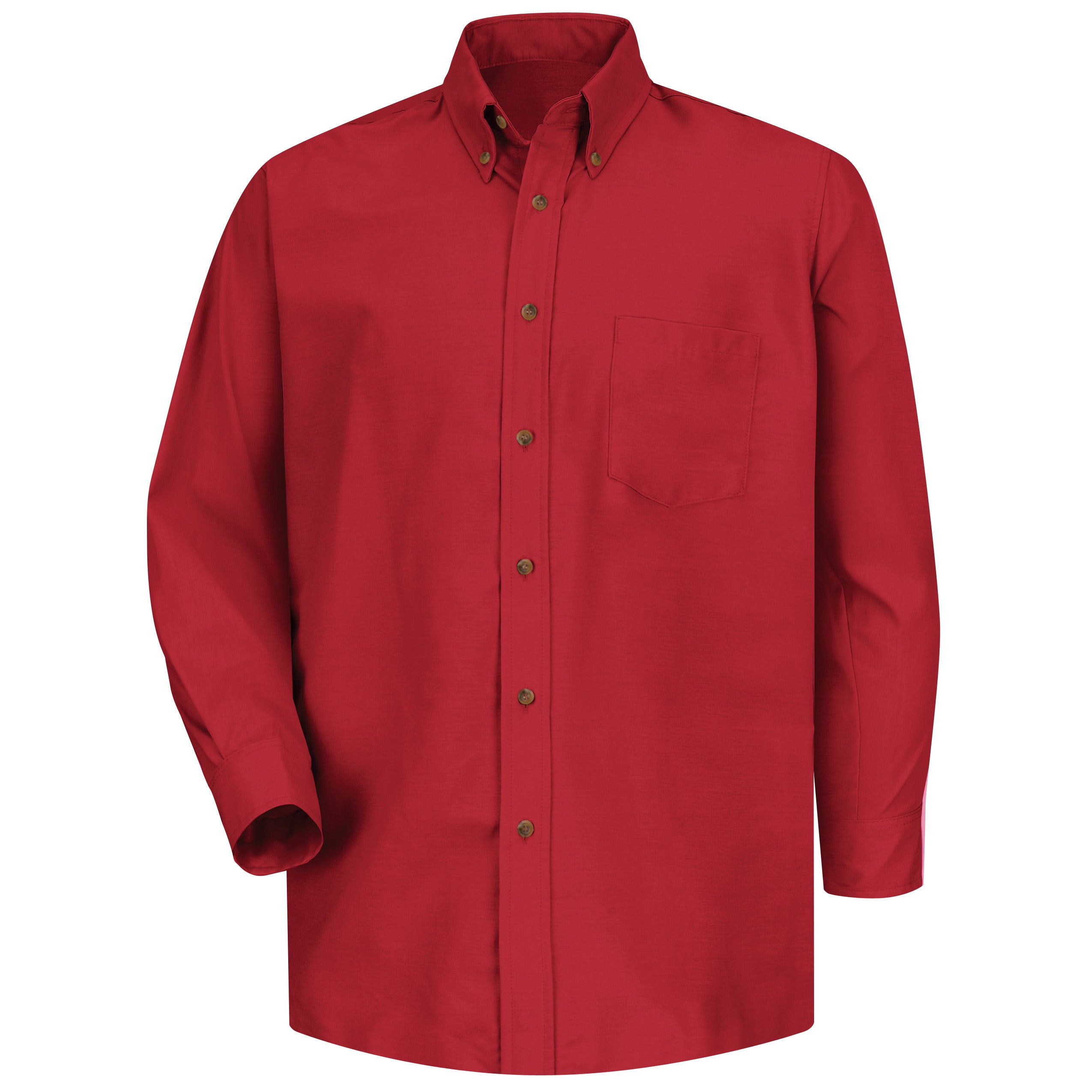 Men's Long Sleeve Poplin Dress Shirt SP90 - Red-eSafety Supplies, Inc