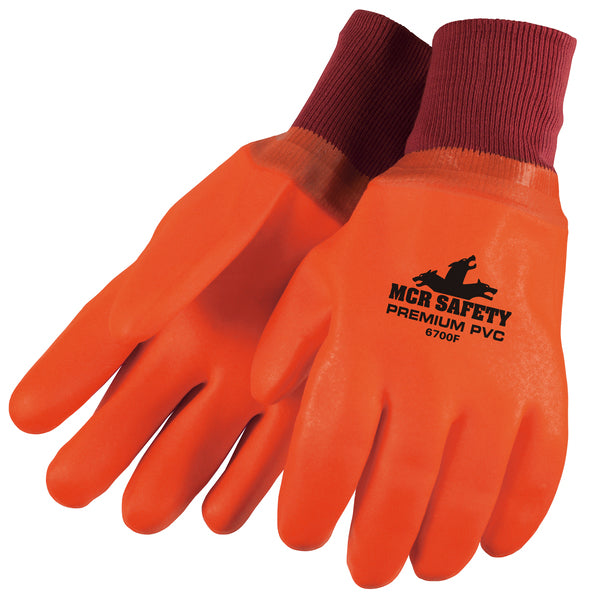 MCR Safety Foam Orange Sandy Knit Wrist-eSafety Supplies, Inc