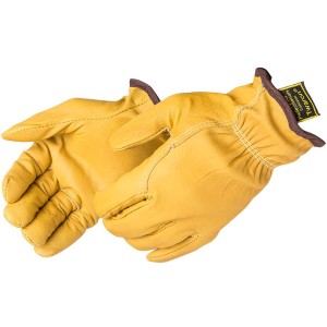 Golden goatskin leather - Twaron/Steel Gloves - Dozen-eSafety Supplies, Inc