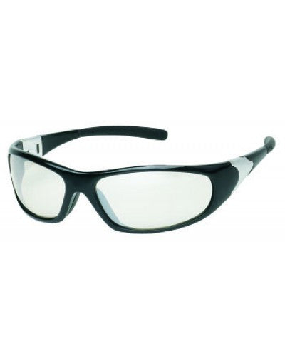 Black Frame - Indoor/Outdoor Lens - Rubber Tips Safety Glasses-eSafety Supplies, Inc