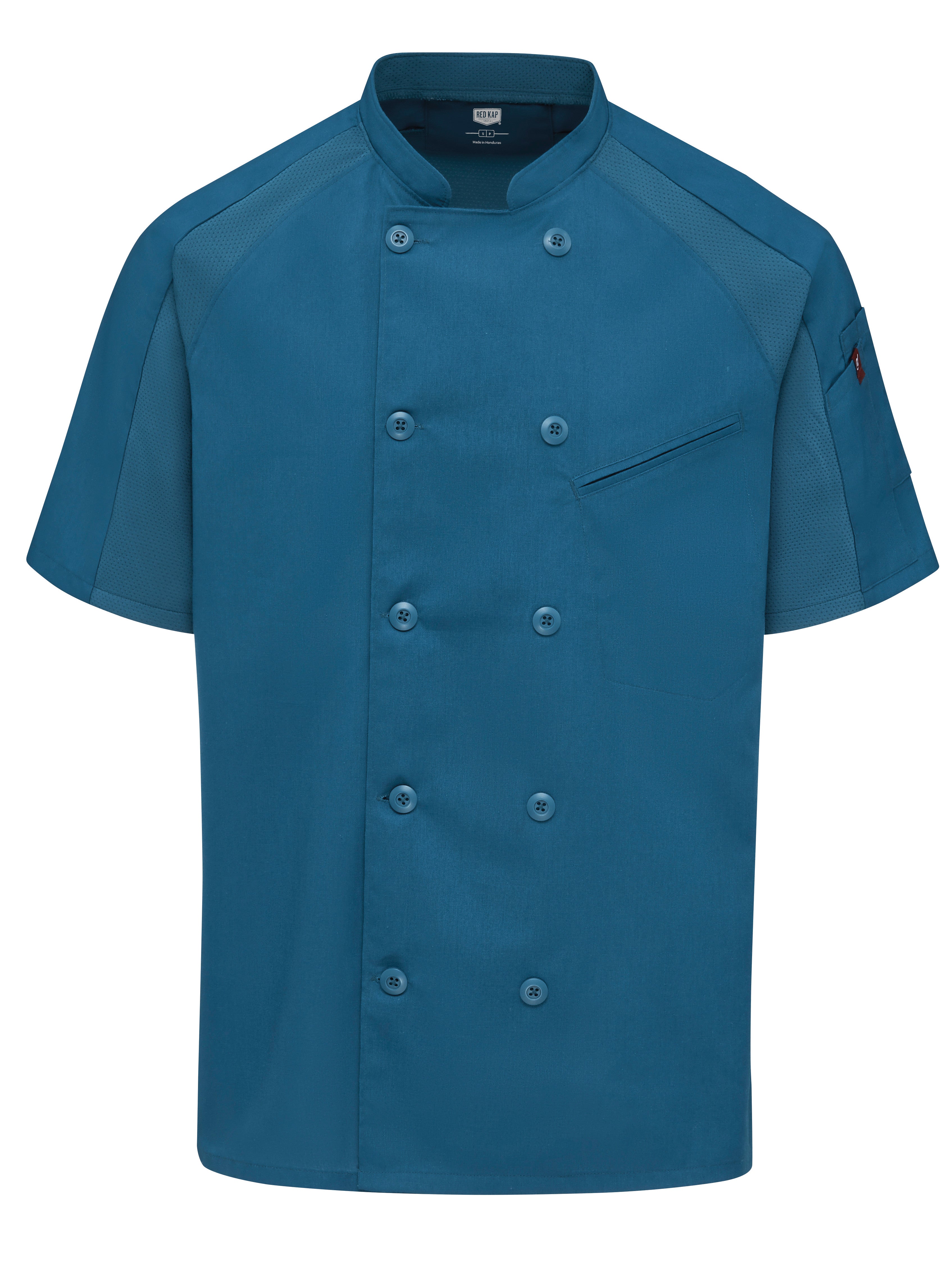 Men's Airflow Raglan Chef Coat with OilBlok 052M - Teal with Teal Mesh-eSafety Supplies, Inc