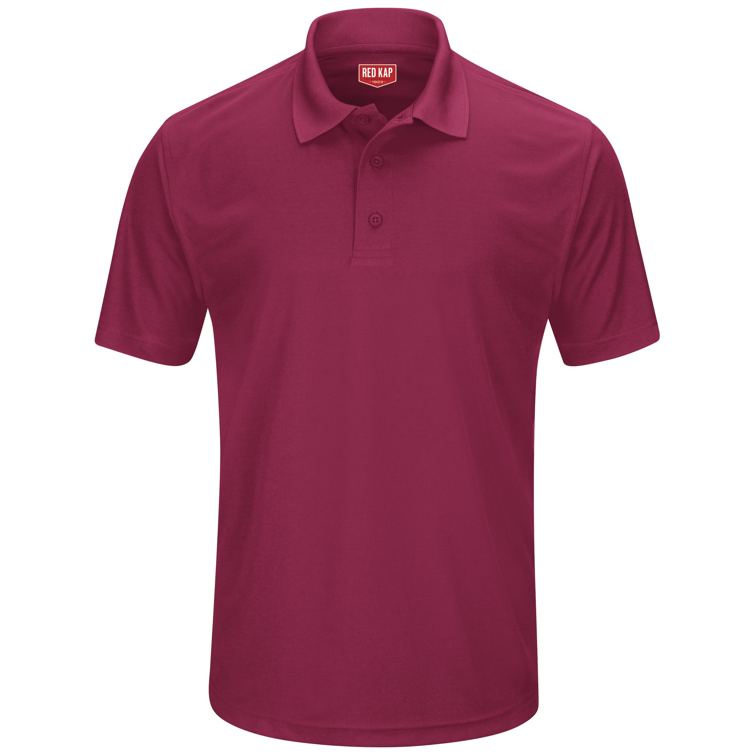 Men's Short Sleeve Performance Knit Pocketless Core Polo SK96 - Burgundy-eSafety Supplies, Inc