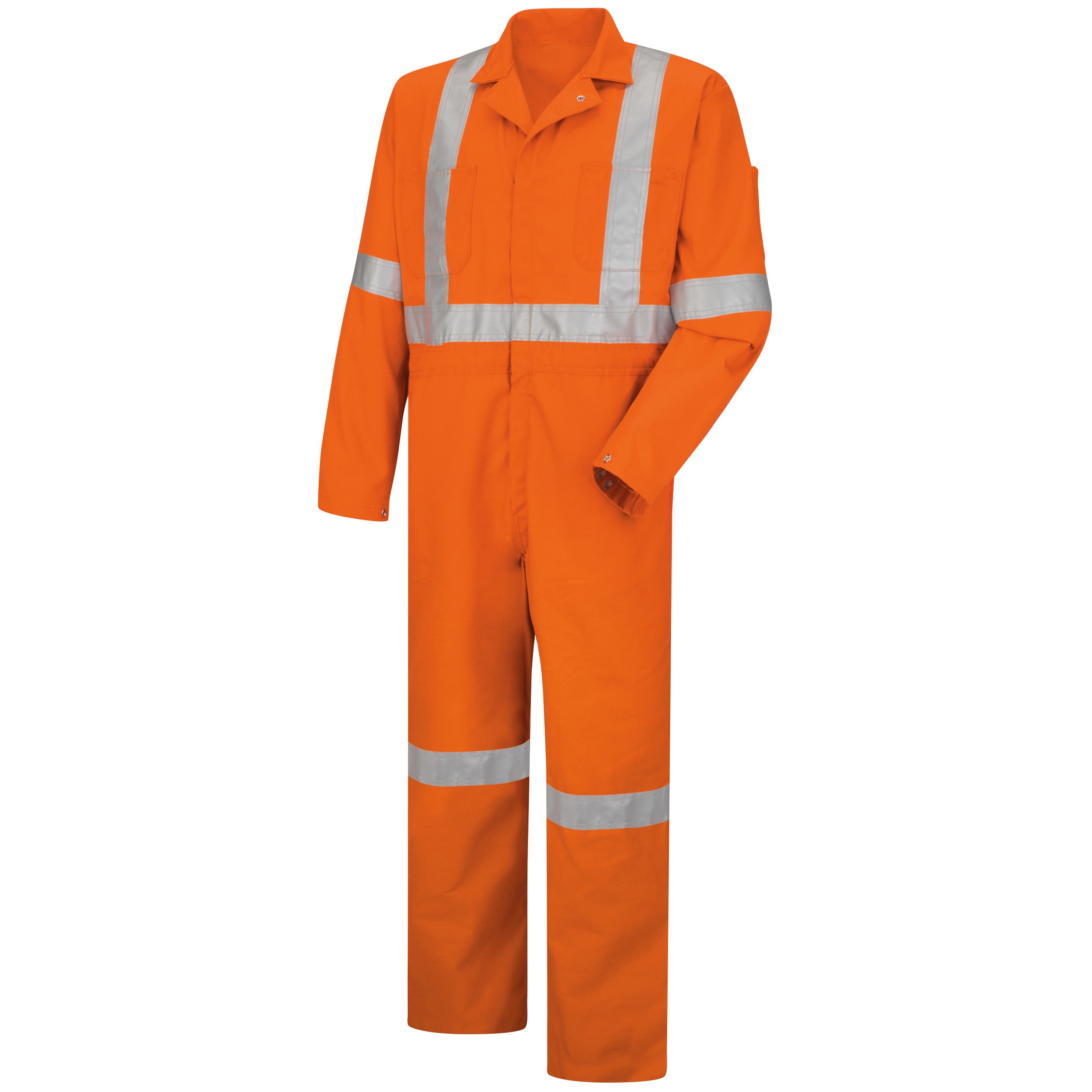 Hi-Visibility Zip-Front Coverall With CSA Compliant Reflective Trim CT5S - Orange-eSafety Supplies, Inc