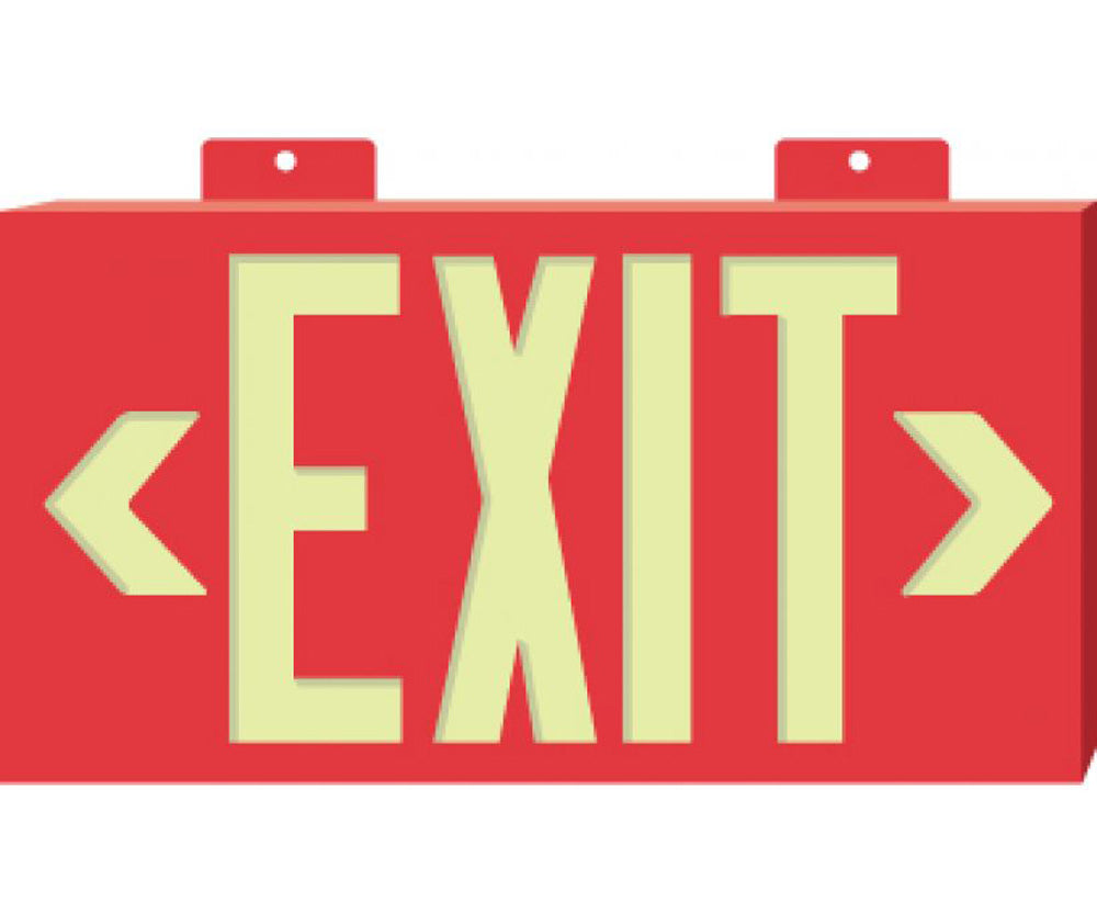 Metal Framed Red Exit Sign-eSafety Supplies, Inc