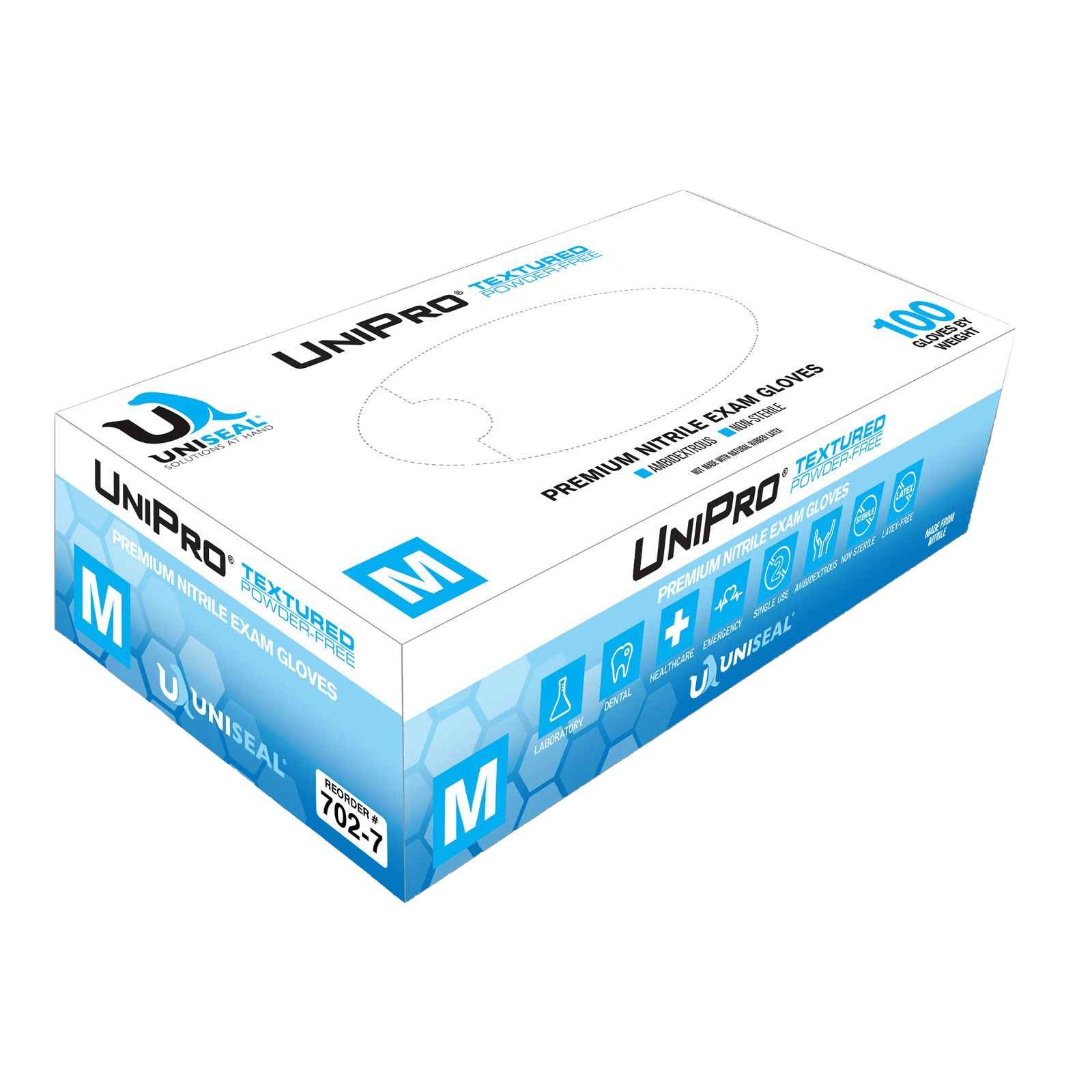 Uniseal® UniPro® Nitrile Powder-Free Exam Gloves 6 Mil (Case)