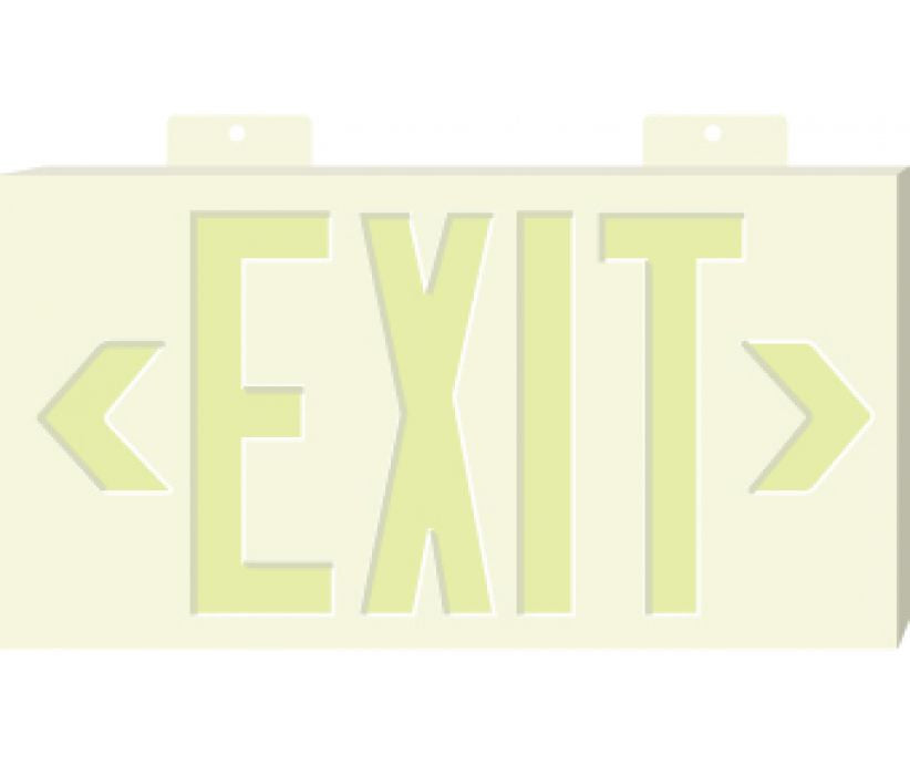 Metal Framed White Exit Sign-eSafety Supplies, Inc
