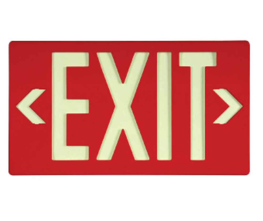 Globrite® Ecoexit™ Sign 100 Feet,Single Face W/Bracket,Red,8.75X15.375 - 7050100B-eSafety Supplies, Inc