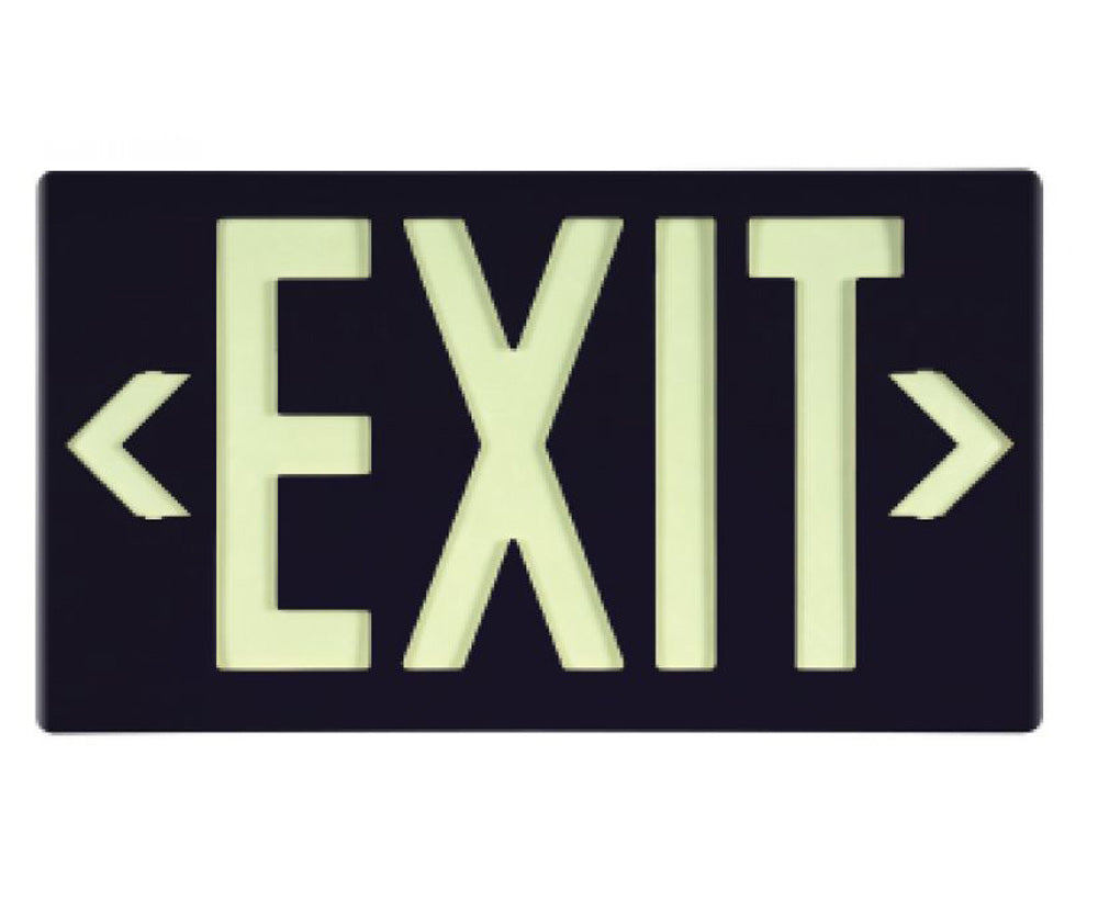 Globrite® Ecoexit™ Sign 100 Feet,Double Face W/Bracket, Black, 8.75X15.375 - 7062100B-eSafety Supplies, Inc