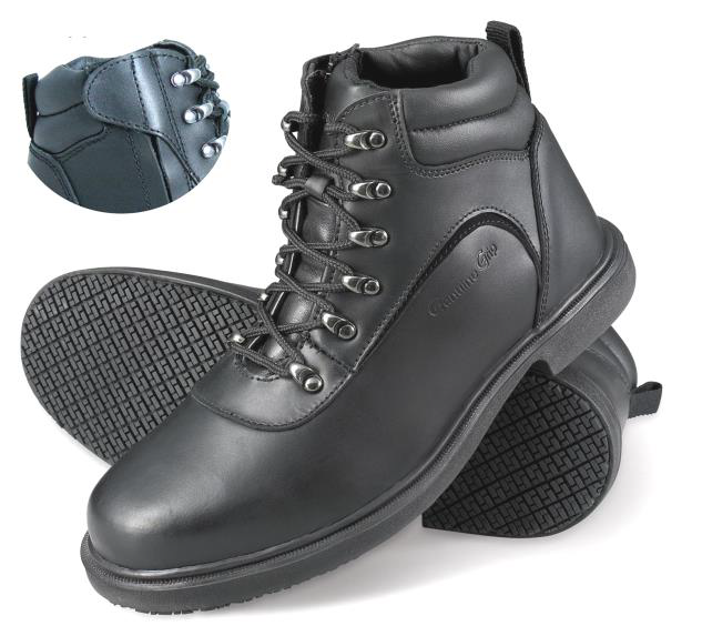 Genuine Grip Footwear- 7130 Black Steel Toe Zipper Women's Boot-eSafety Supplies, Inc