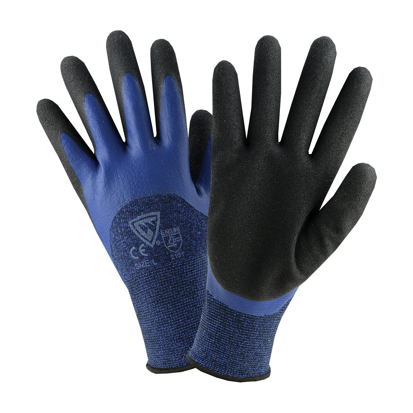 Seamless Knit Polyester Glove with Double Dipped Latex Sandy Foam Grip on Palm & Fingers-eSafety Supplies, Inc