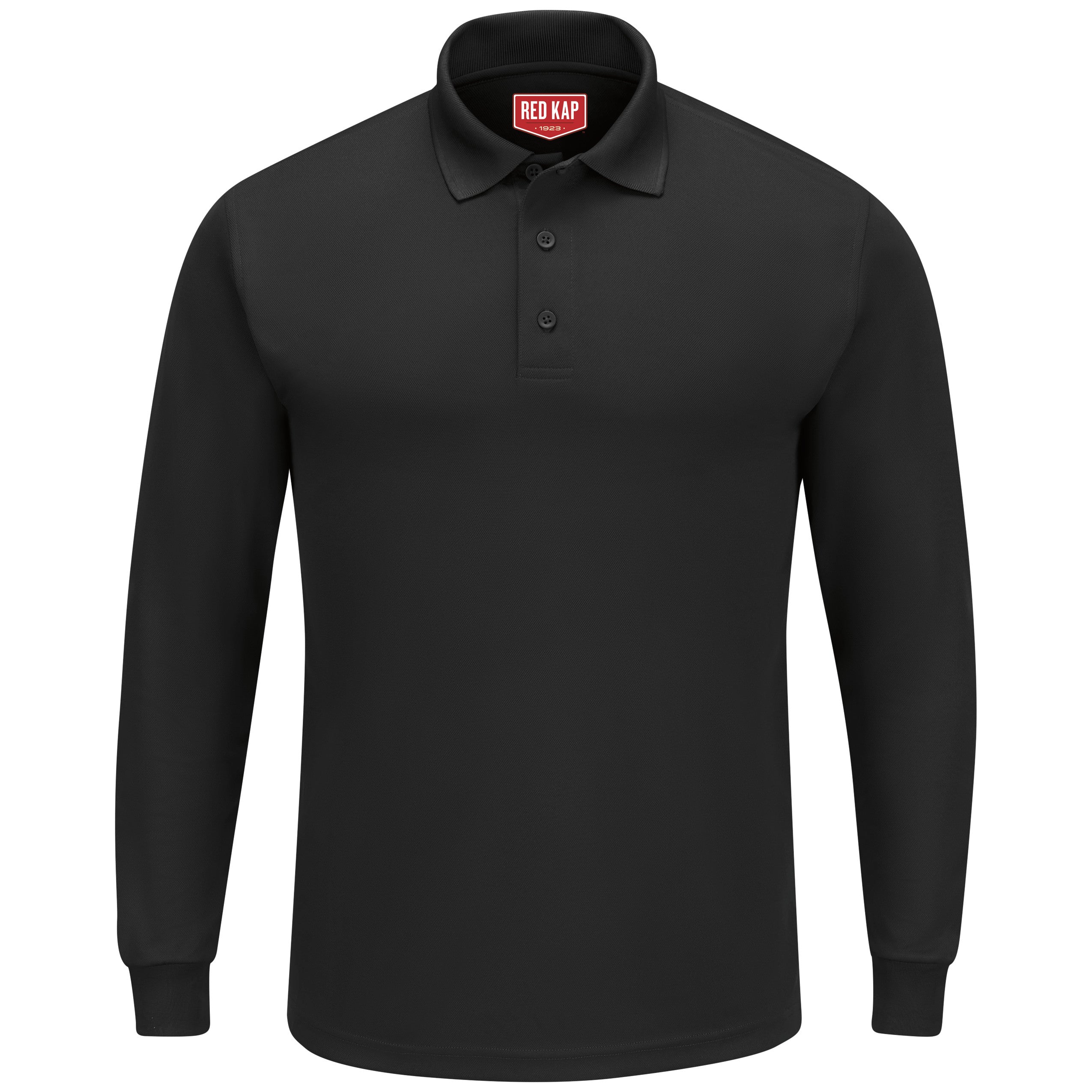 Men's Long Sleeve Performance Knit Polo SK6L - Black-eSafety Supplies, Inc