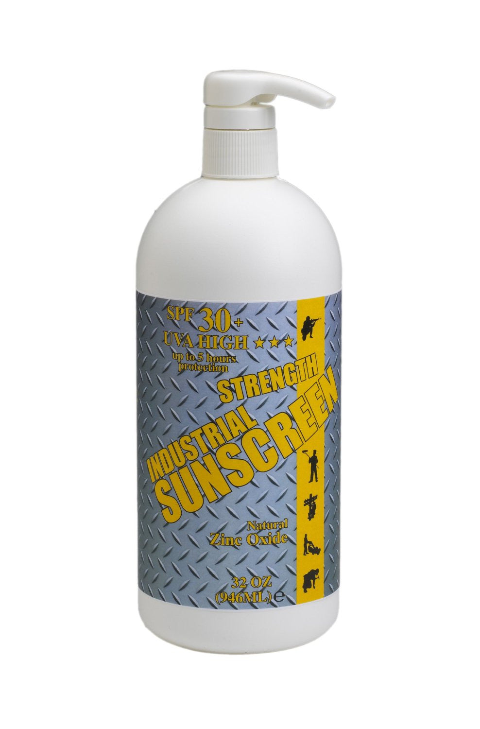 Industrial Strength Sunscreen SPF 30+ Micro Refined Clear Zinc Oxide Fragrance Free 32 oz. Bottle-eSafety Supplies, Inc