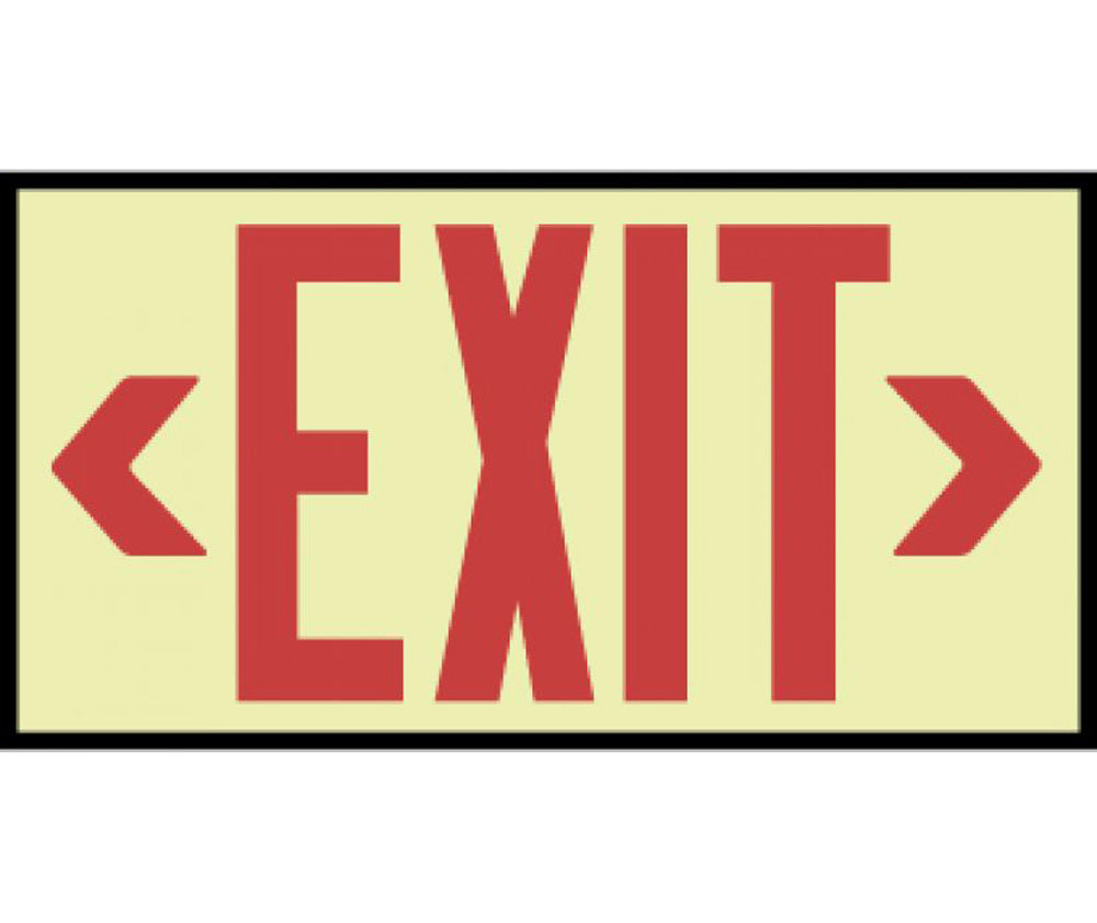 Exit, Globrite, Framed, Red, 8.25 X 13.25 X .75 - 7210-eSafety Supplies, Inc