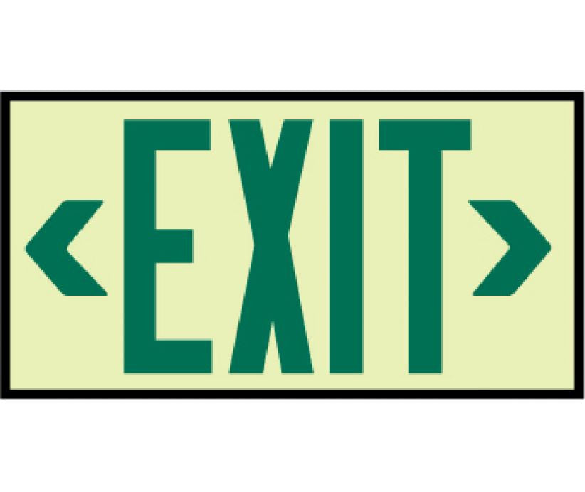 Glow Green Exit Sign-eSafety Supplies, Inc