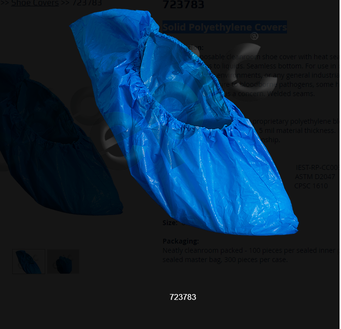 EPIC- Solid Polyethylene Blue Shoe Covers-eSafety Supplies, Inc