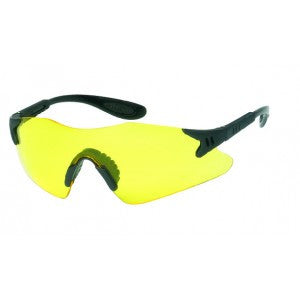 Amber Lens - Soft Non-Slip Rubber Nose Piece - Fully Adjustable Temples Safety Glasses-eSafety Supplies, Inc
