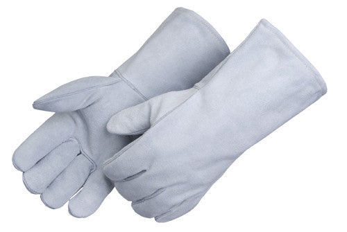 Gray Leather Welder - Regular Shoulder - Dozen-eSafety Supplies, Inc